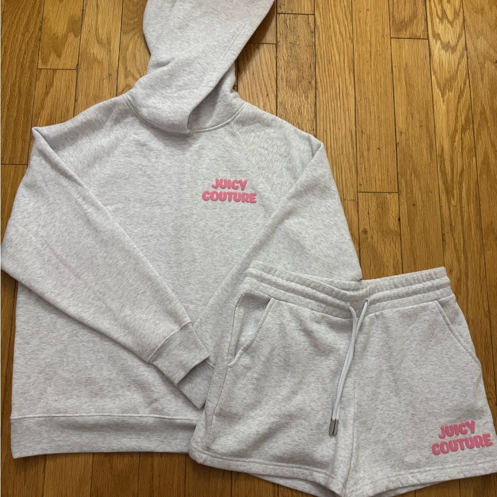 Juicy Couture Light Gray Fleece Hoodie